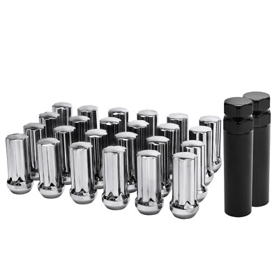 16x Chrome Wheel Nuts 12x1.5 Tapered Closed End For MG TF 2002-2011 Original Alloy Wheels - GEN2 GNCTC3419C-916199