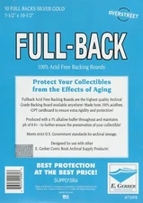 50 E. Gerber FULL-BACK Silver 42PT Archival Comic Boards 2025 Production 750FB