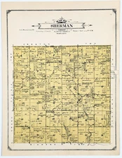1918 SHERMAN Township  NEBRASKA Plat Map PLATTE COUNTY ORIGINAL (15x11.5)