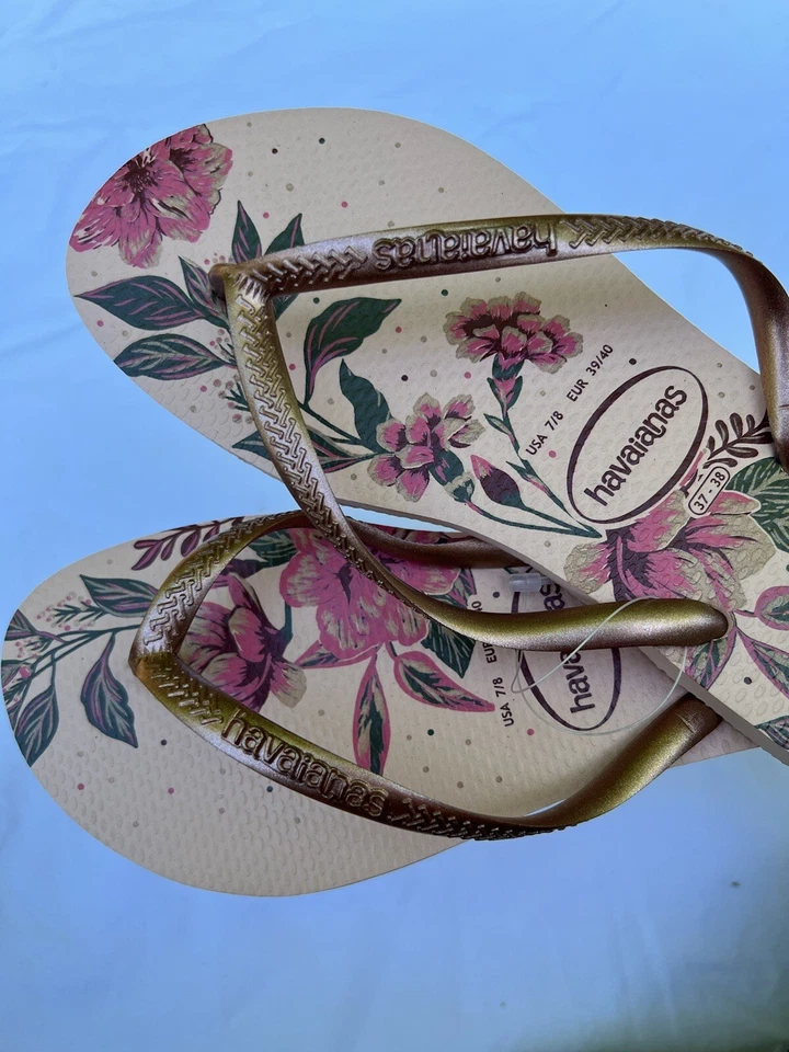 AUTÉNTICAS SANDALIAS HAVAIANAS DELGADAS CHANCLAS MUJER TALLA 6 - NUEVAS Foto 2 de 4