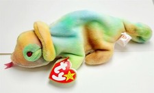TY Beanie Baby RAINBOW the CHAMELEON 1997 Retired Tie dyed