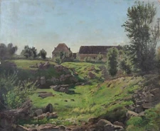 Paul Schmidt (1889-1976) Oil on canvas 1923 Post-Impressionist landscape France