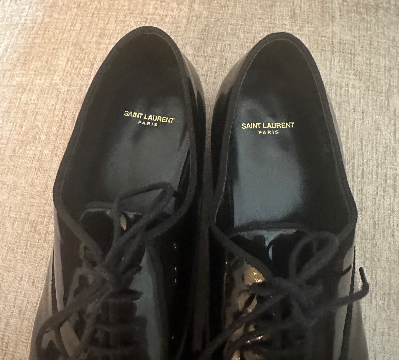 SAINT LAURENT Paris "LULU 20" pelle BALMORALS OXFORD scarpe donna EU 37 5US 7