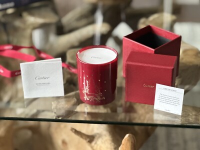 BRAND NEW IN BOX CARTIER SITTING PANTHERE BURGUNDY BOUGIE PARFUME 