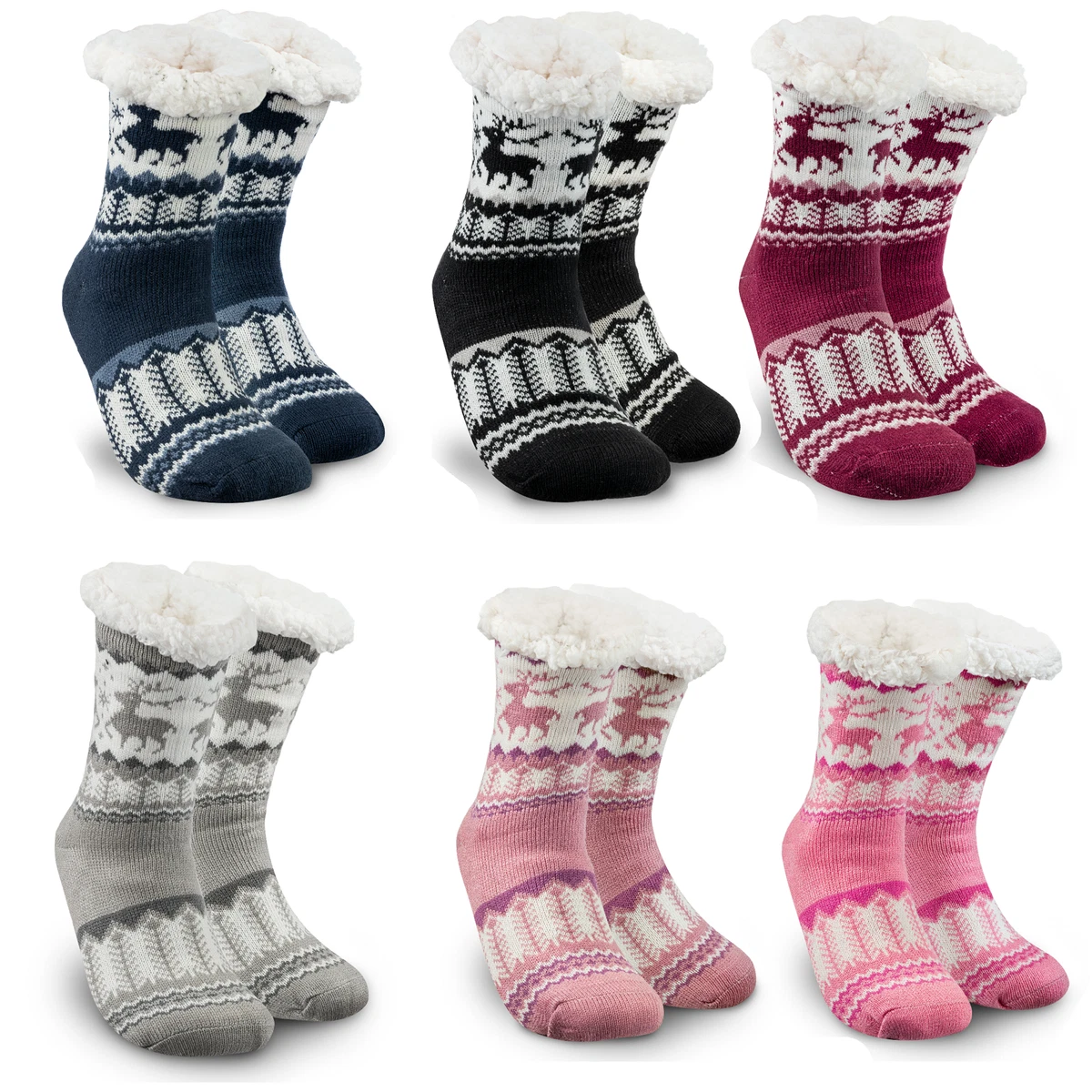Flauschige Socken Justay Sowarm Kuschelsocken Damen Flauschige Wintersocken Thermosocken Mädchen Dicke Gemütliche Socken Warme Socken Haussocken Tierbettsocken Weihnachtssocken Mehrfarbig Kuschelsocken Damen 39-42