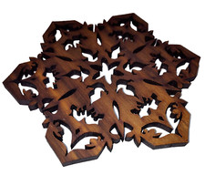 Wood Snowflake Wall Decor Ornament Nestled Pines Limited Edition Handmade