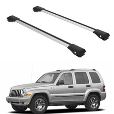 Juego de barras transversales para portaequipajes de techo para Jeep Cherokee KK 2007-2012 juego gris