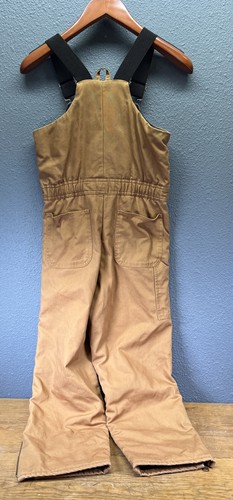 BERNE APPAREL Youth Insulated Bibs Boys Size M #BB20BDR Brown - Picture 7 of 7