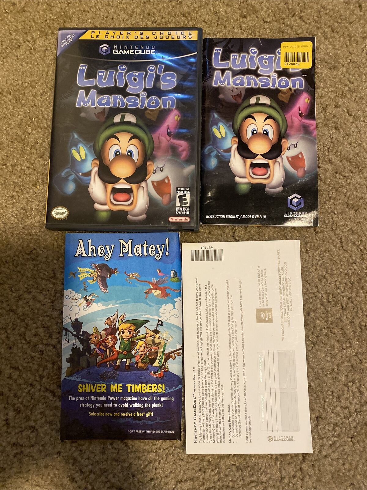 Luigi's Mansion Single Disc Case GameCube Case Reproduction