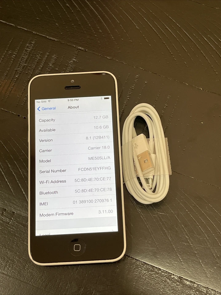 Apple iPhone 5c AT&T -16GB - White A1532 ME505LL/A. Free Shipping! - Image 3 of 4