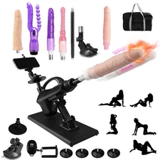 Sex Machine Automatic Gun Sex Toy Masturbator Black Portable Attachments Plug