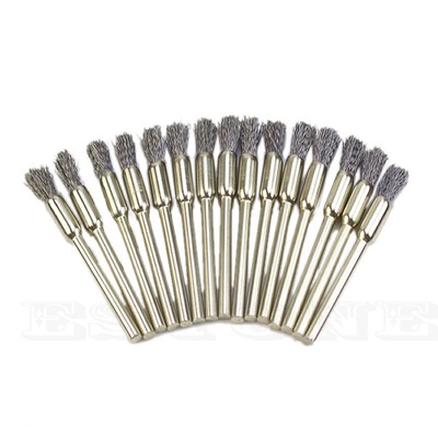 15pcs 3x5mm Steel Wire Wheel Brush for Mini Drill Dremel Tools Polishing