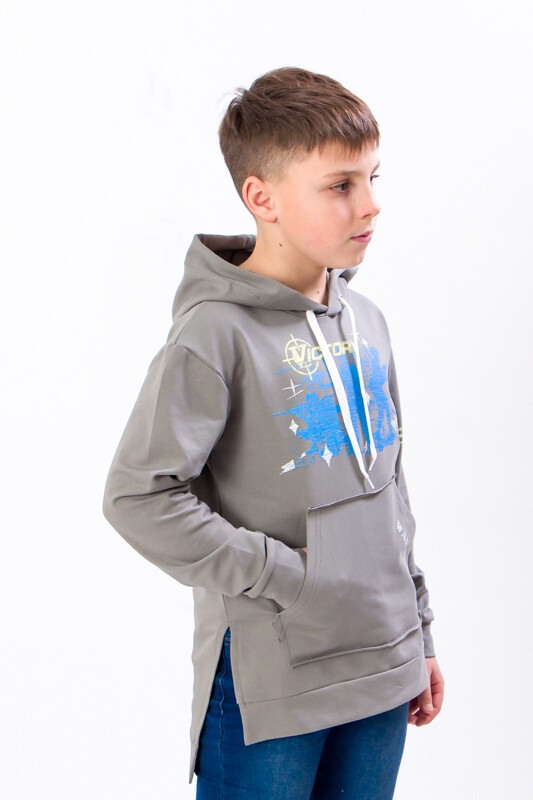 Hoodie (boys), Any season,  Nosi svoe 6161-057-33-4 (svitlyj-hrafit)