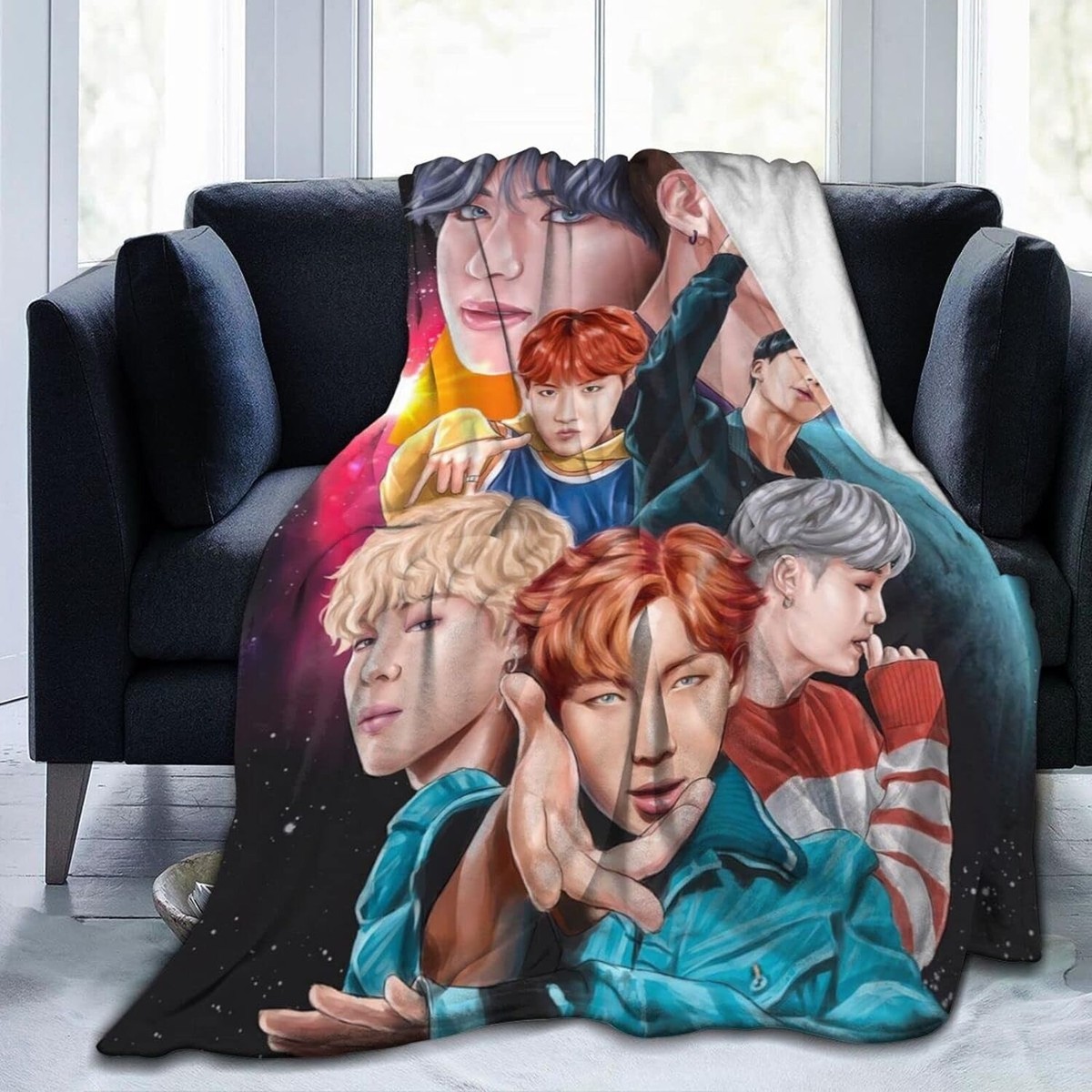 K-POP ジョンヒョン 大判 ブランケット blanket Kpop Blanket Throw Blanket, Warm Flannel Blanket for Bed Sofa