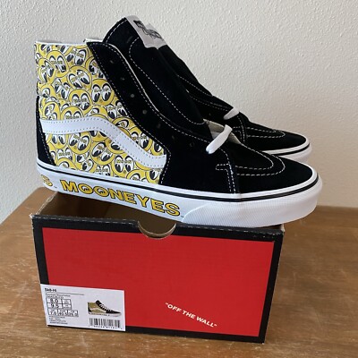 Vans X Mooneyes Sk8-Hi Black Yellow - Size 8 | eBay