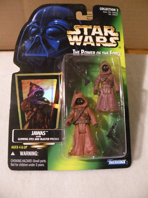 STAR WARS  POWER OF THE FORCE JAWAS WITH GLOWING EYES KENNER 1996 NEW IN PACKAGE