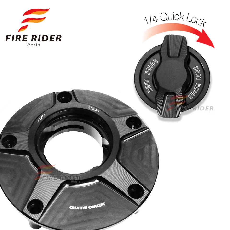 Tapa de combustible de gas de liberación rápida CNC 4 colores para Ducati ST3 Yamaha YZF R1 R6 MV Agusta Foto 3 de 4