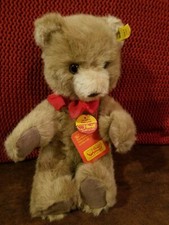 Vintage STEIFF sitting teddy bear tan 0205/26 with ear button tag 11"