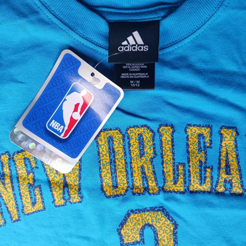 Camiseta Adidas Chris Paul Niños Talla Mediana 10/12 Azul New Orleans Hornets NBA Foto 2 de 4