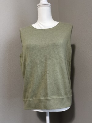 Monterey Bay Clothing Company Women's Vest Banded Ribbed at Waist Green Size M