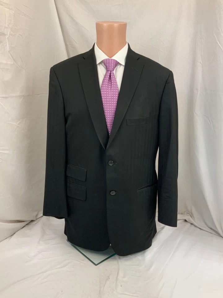 Blazer Tom James 40R negro 100 % lana 2 Btn 2 ventilaciones YGI P2-192 Foto 2 de 4