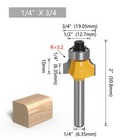 6mm 1/4"(6,35mm) Schaft Abrundfräser HM Oberfräse Fräser R3,2- R7,9
