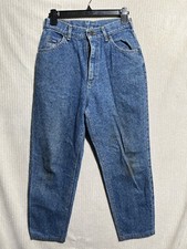 Vintage Lee Jeans dark wash blue 80s high rise mom denim measures 28x26 10P
