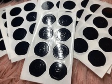 Wholesale Lot of 80 Chanel Authentic Wax Stickers Seals CC LOGO Boutique BLACK
