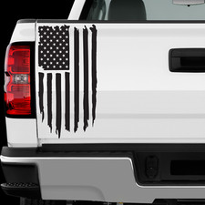 US American Flag Distressed sticker Allsize regular Chrome Mirror Vinyl Colors