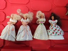 Four Dolls 1992 McDonald's Barbie Happy Meal Toy Romantic Bride Mattel Dolls BO