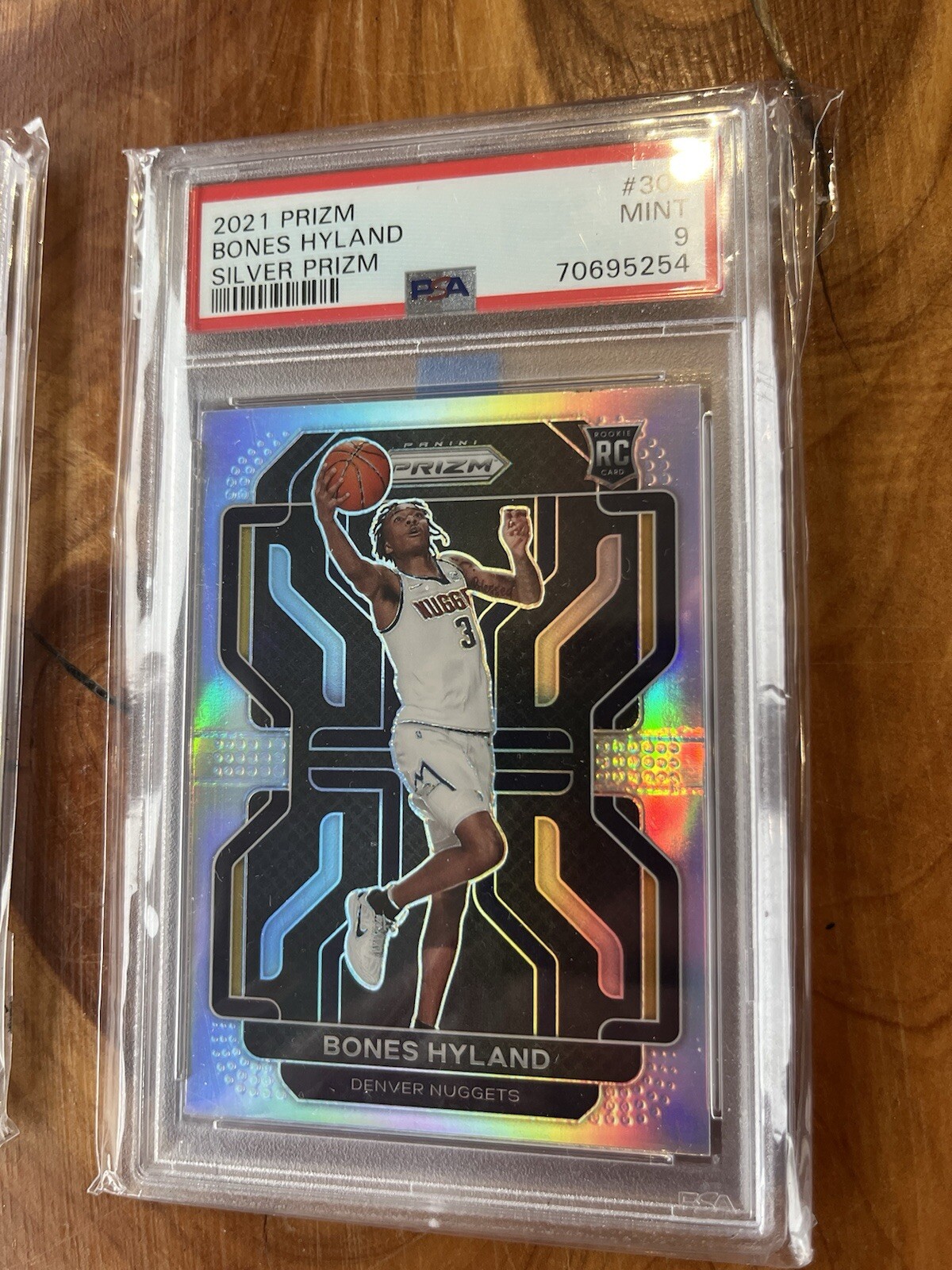 2021-22 NBA Hoops Bones Hyland Rookie Ink Auto PSA 8 & Prizm