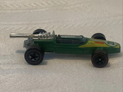 US SHIPPING ONLY  Vtg '69 Hot Wheels Rash 1 Redline Green #31 Lucas Race Car