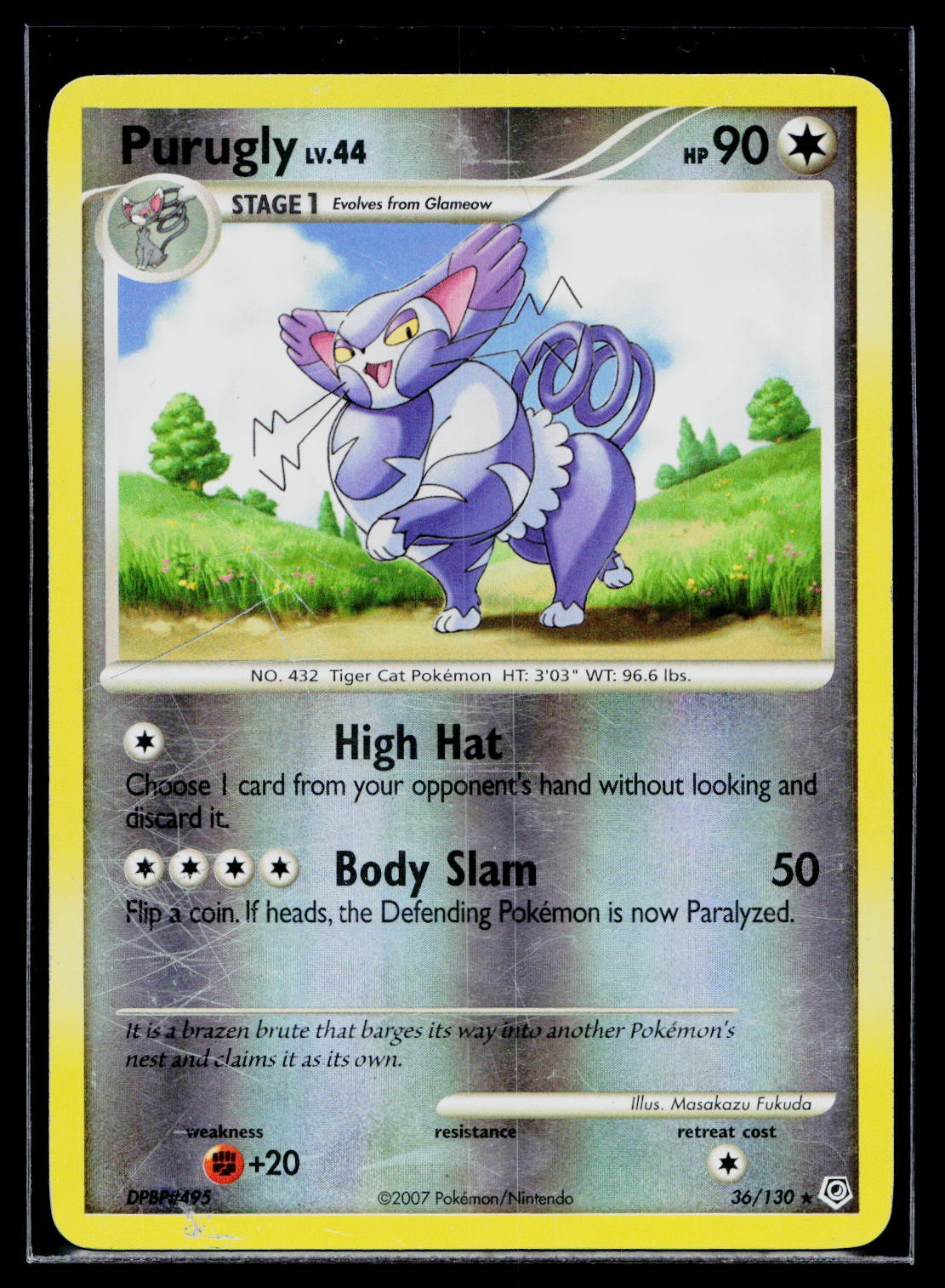 [EN] Purugly 36/130 | Diamond and Pearl Rare | Reverse Holo | LP