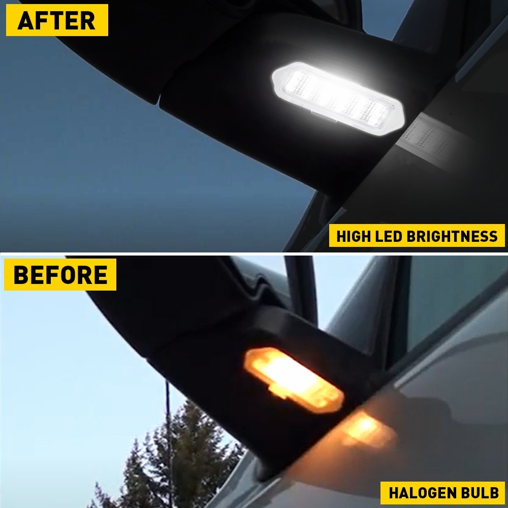 2x Side Mirror Puddle Lights For 03-06 Escalade Silverado Suburban Tahoe Sierra