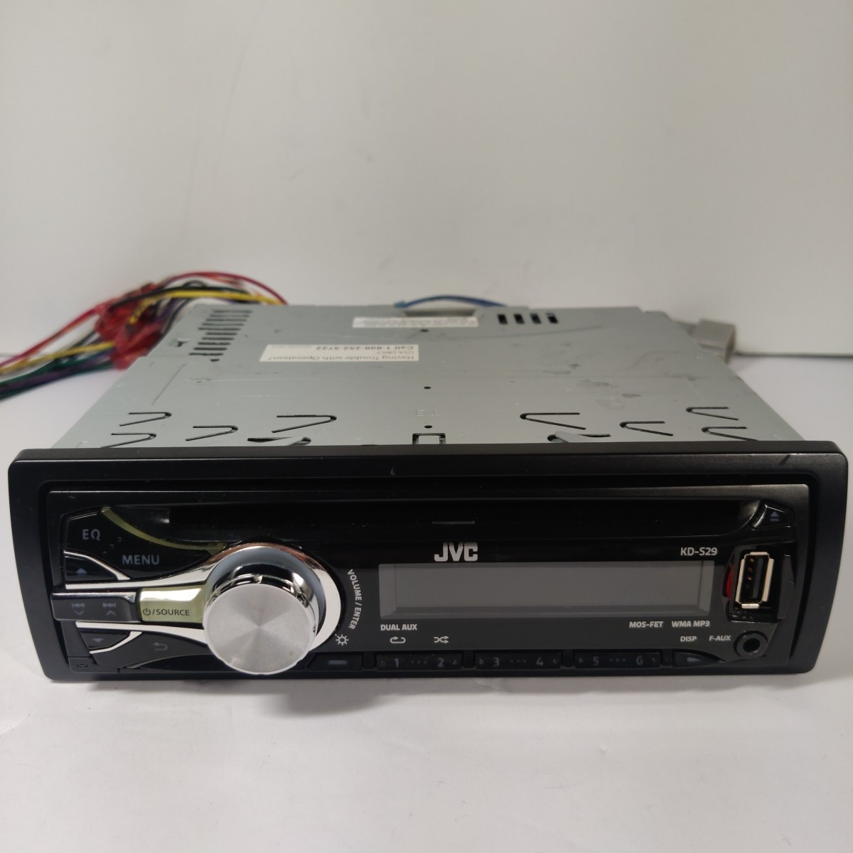 JVC KD-S29 CD MP3 USB Dual Aux Car Stereo Detachable Face Radio W