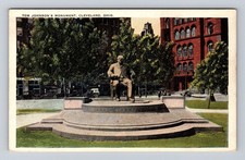 Cleveland OH-Ohio, Tom Johnson's Monument, Antique, Vintage Souvenir Postcard