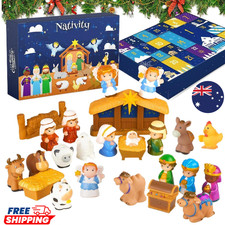 Nativity Advent Calendar 2025 Kids,Christmas Story Nativity Playset Advent Calen