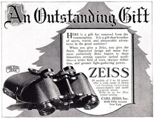 1926 Zeiss Binoculars: An Outstanding Gift Vintage Print Ad