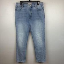 Everlane Jeans Womens 31 Light Blue Wash Way High Slim Crop High Rise Denim