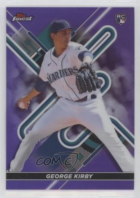 2022 Topps Finest Purple Refractor 96/250 George Kirby #12 Rookie RC 0w27