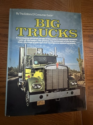 #ad Vintage 1977 Big Trucks Editors Consumer Guide Hardcover Oversized Book $49.99