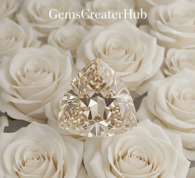 Top Quality 2 Ct Trillion Cut Champagne Diamond Certified D Color VVS1 Brilliant