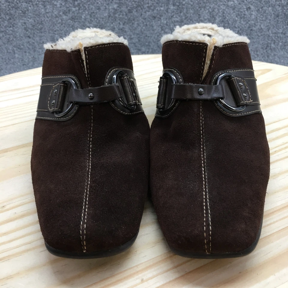 A2 by Aerosoles Shoes Womens 8.5 M Snap Jack Mule Leather Closed Toe Cone Heels - Image 4 of 4