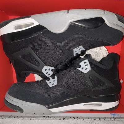 Jordan Air Jordan 4 Men s Black/Gray Mid-Top Lace-Up Basketball Sneakers