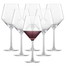 ZWIESEL GLAS Pure Beaujolais Red Wine Glasses (Set of 6), Wine Glasses for Re...