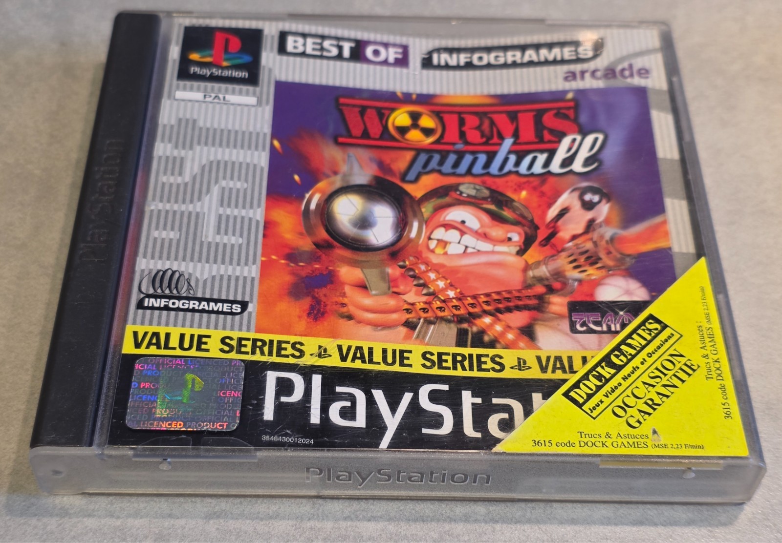 WORMS PINBALL SONY PS1 PLAYSTATION 1