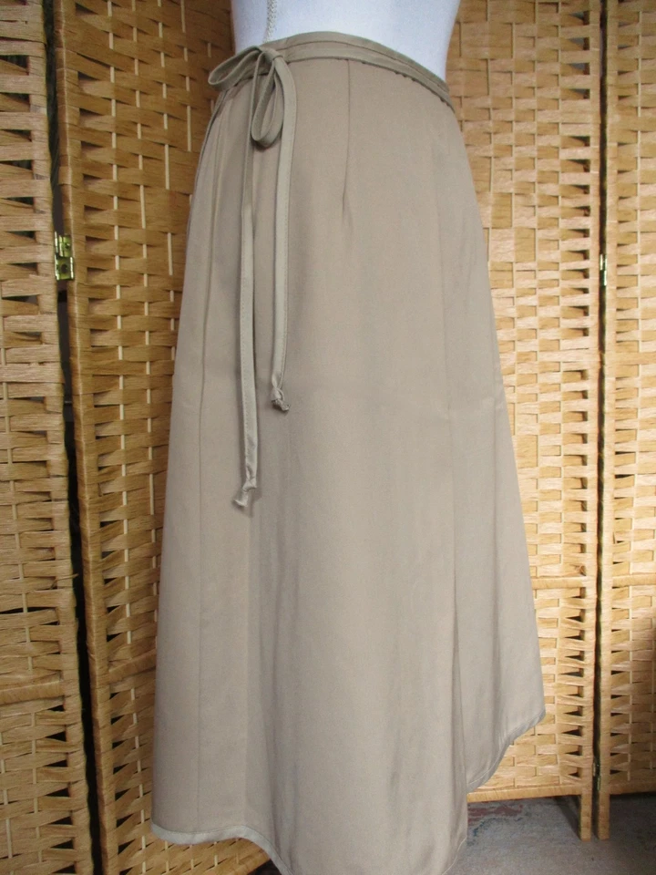 Falda envolvente vintage Candy Wrappers conchas marinas medianas color beige tostado algodón M Foto 3 de 4