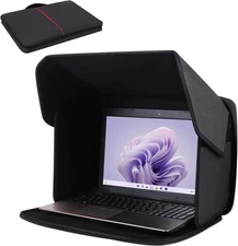 Laptop Sun Shade,Lightweight Glare Shield 12-14'', Black 