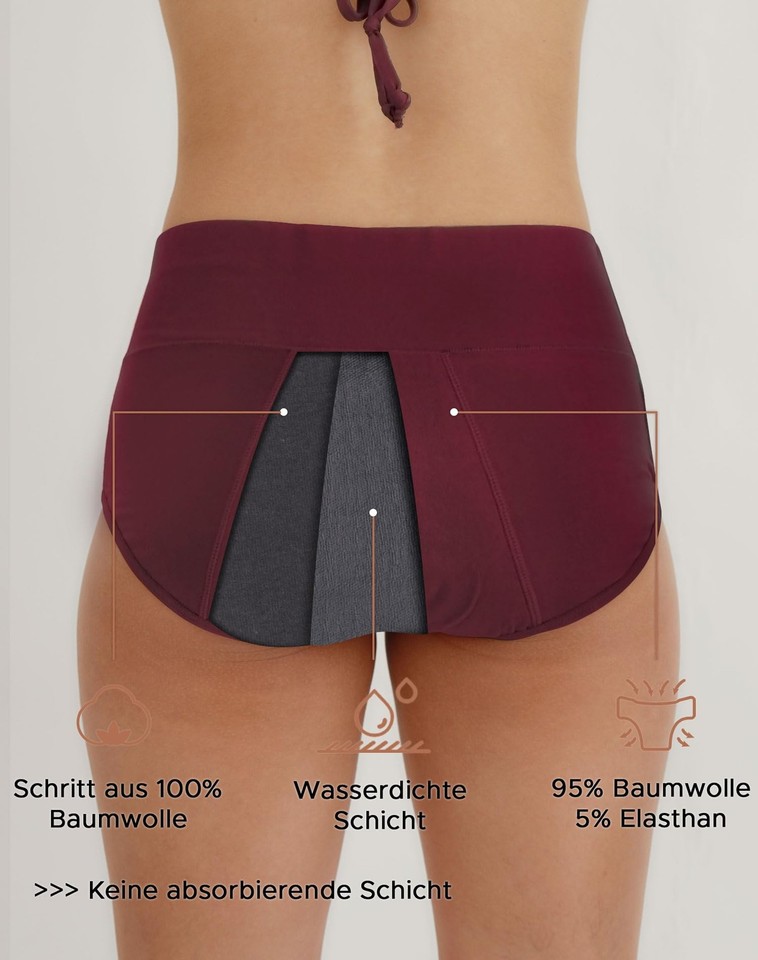 BeMee Periodenunterwäsche Daytime Hipster, Heavy Flow – Aus OEKO-TEX® Zertifizierter Bambus-Viskose, Saugstark (bis 40 Ml), Waschbar (Größen XS–XXL)