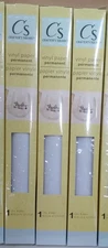 Lot of 5 WHITE VINYL PAPER 12 in x 48 in Crafters Square boxed rolls NEW